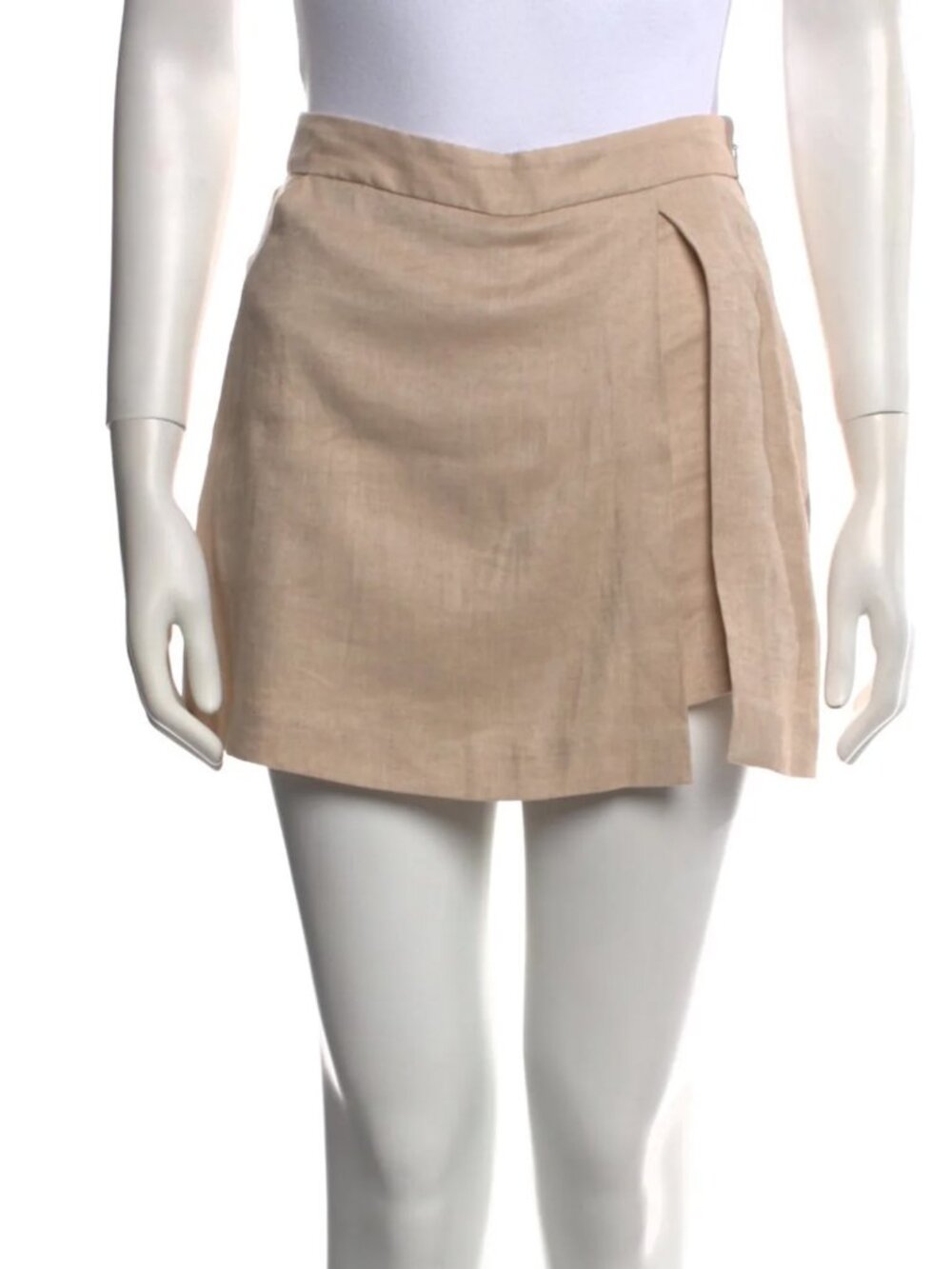 Veronica Beard Linen Shorts Skirt Skort Beige Size Small 2